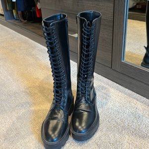 Brand new Zara lace up boots
